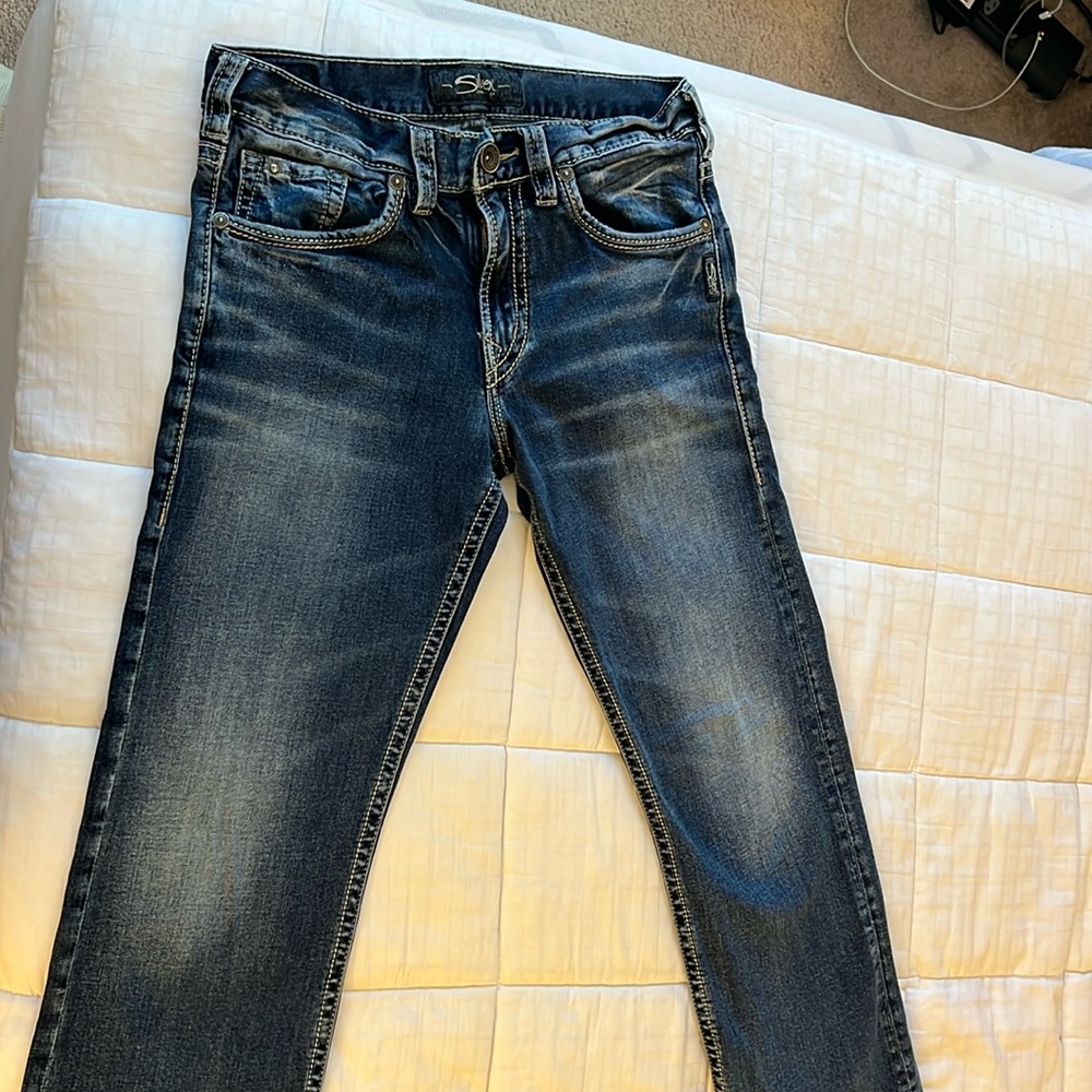 men’s “Zac” silver jeans